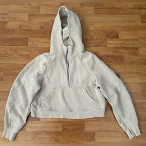 Lululemon Women’s Scuba Oversized Half-Zip Hoodie, XS/S, Cream